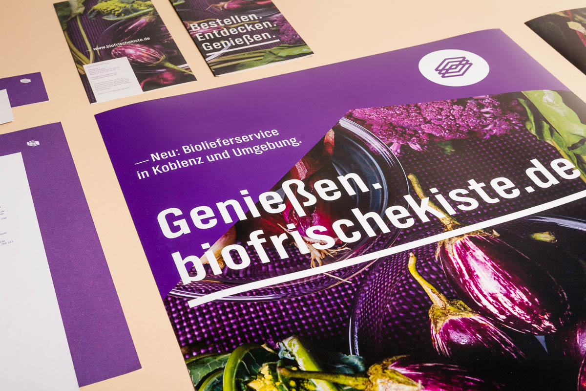 Biofrischekiste Corporate-Design Detailansicht Plakat © Christian Weber – Büro für Gestaltung und Kommunikation