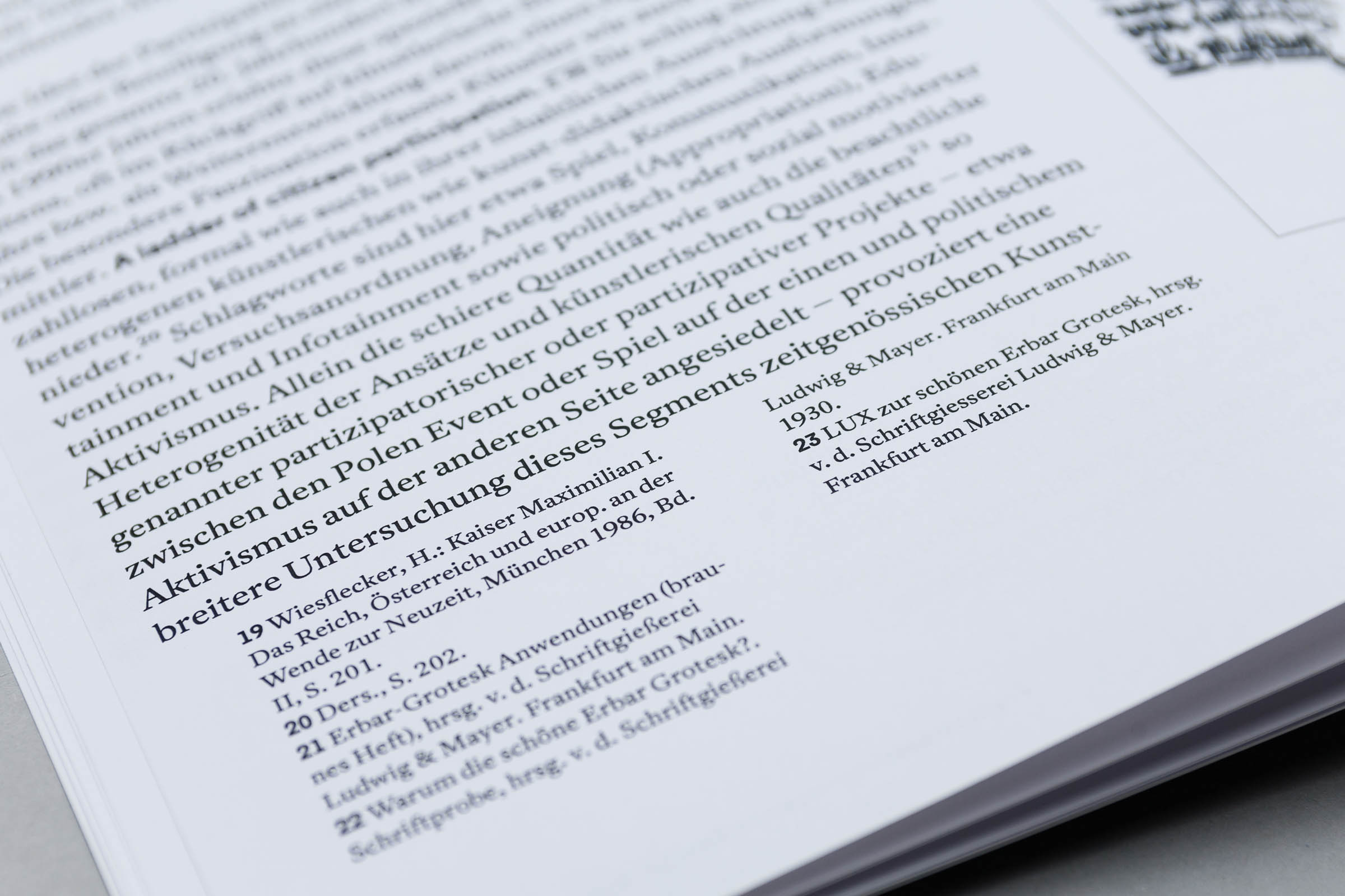 Design for Participation Buchgestaltung Detailansicht Typografie Fließtext und Fußnoten © Christian Weber – Büro für Gestaltung und Kommunikation
