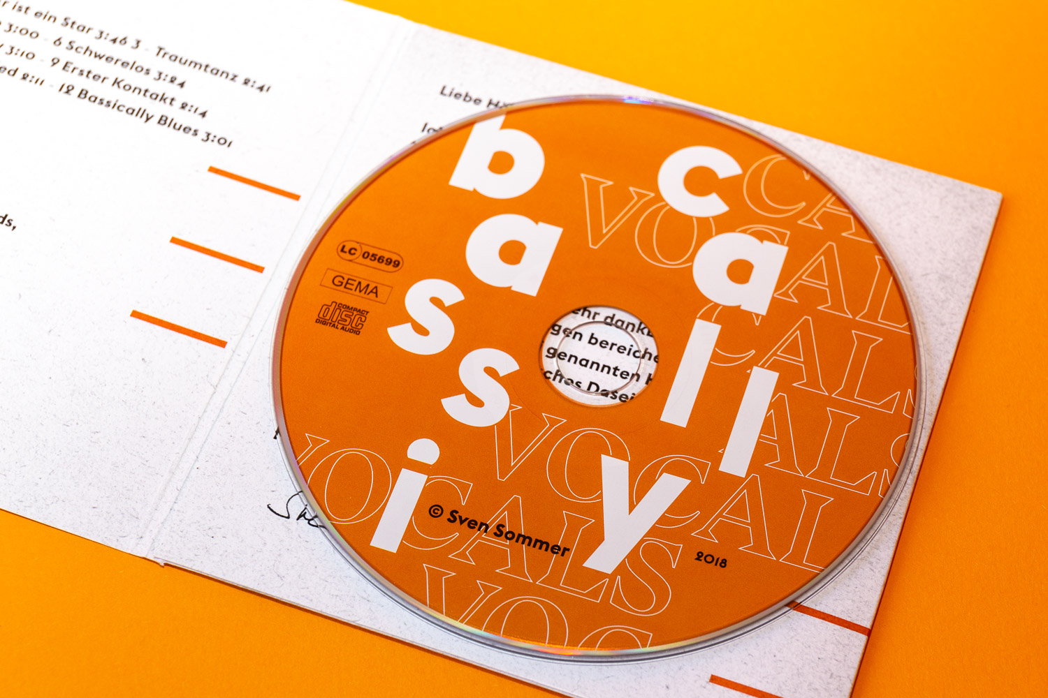 Grafikdesign für CD-Bedruckung für Sven Sommer © Christian Weber – Büro für Gestaltung und Kommunikation
