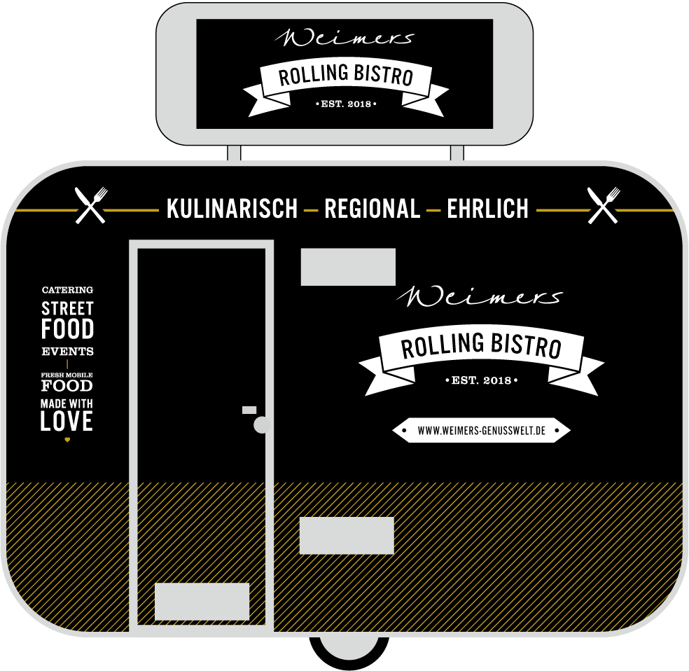 Fahrzeugbeklebung für Weimers Rolling Bistro – Rückseite